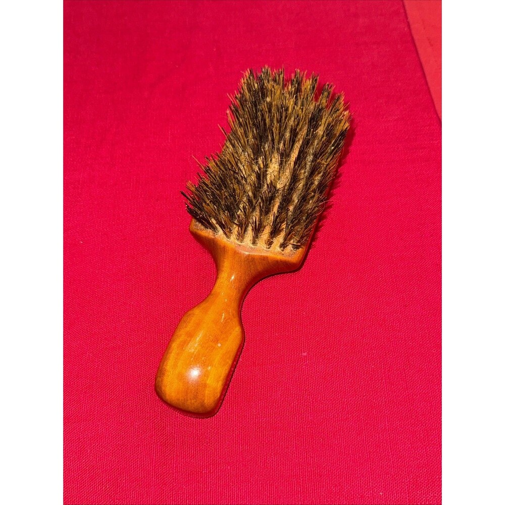 Vintage Mohawk Genuine Satinwood Boar Bristle Hairbrush #142 Made In USA Brush